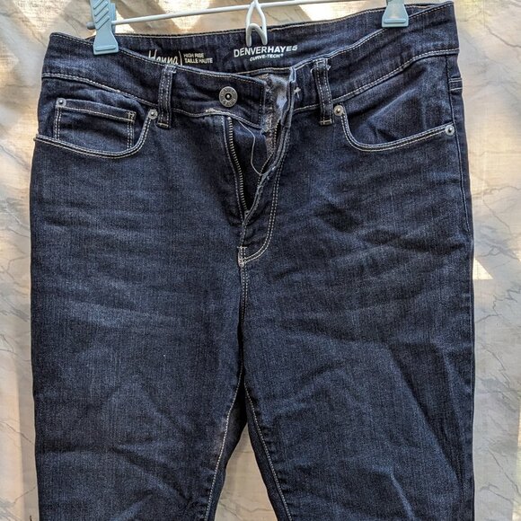 Black Denver Hayes Curve-Tech "Hanna" High rise Jeans (8 x 34) - Picture 1 of 6